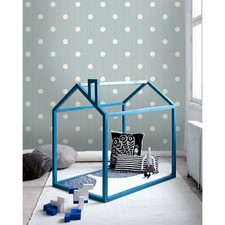 Polka dots Non-woven wallpaper gray and white Home wall mural large Wallcover
