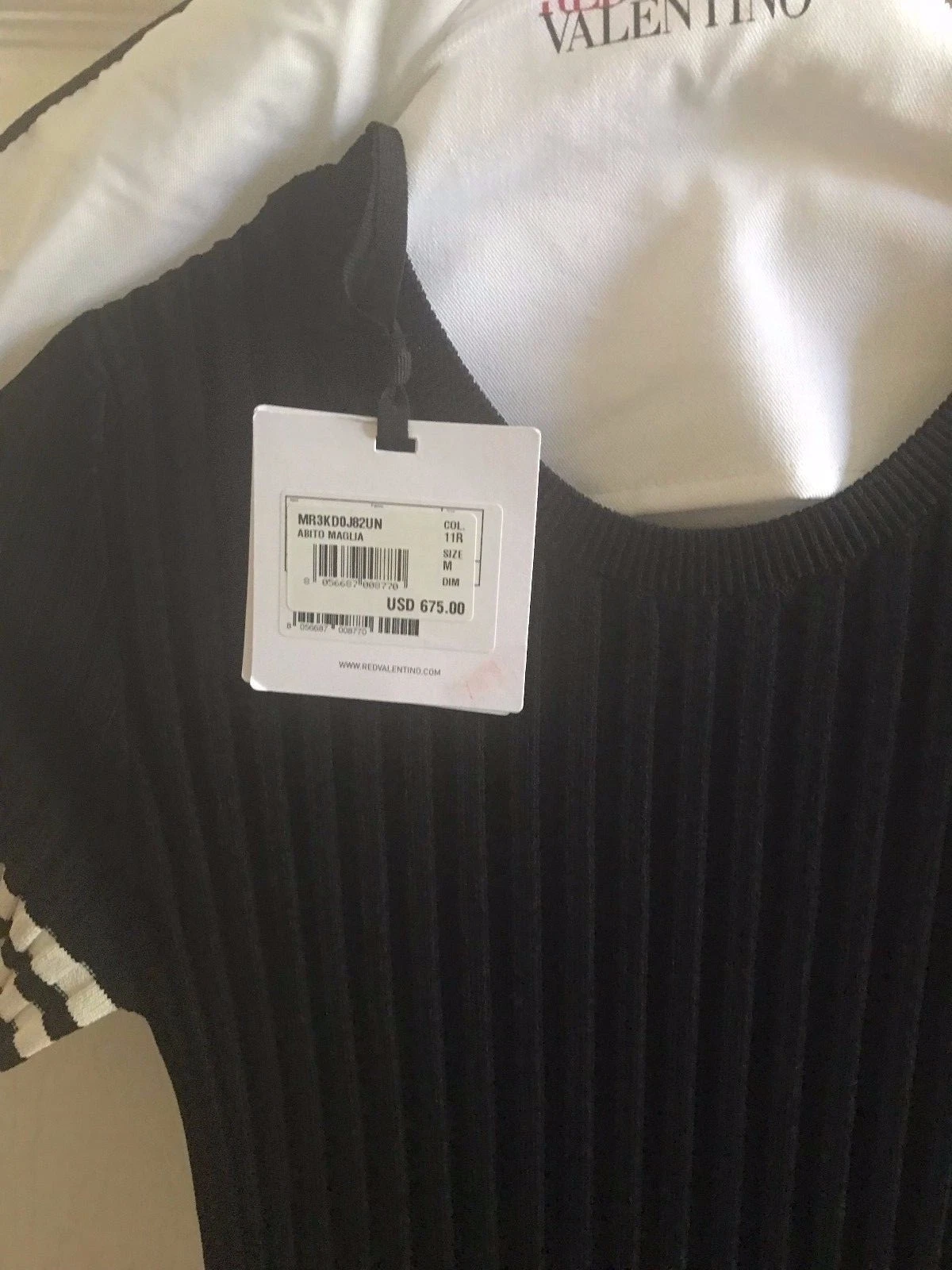 Abito a maglia rosso Valentino nuovo con etichette taglia M al dettaglio $675