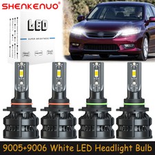 For Honda Accord 1990-2012 White 9005 9006 LED Headlights Bulbs High Low Beam Z8
