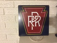 Pennsylvania Railroad Keystone Herald Logo Aluminum Sign 12" x 12" DL