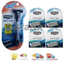 17 Schick Quattro Razor Blades Refills Cartri...