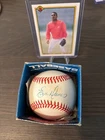Eric Davis Autographed Baseball & 1990 Bowman - Cincinnati Reds - 1990 WS Champ