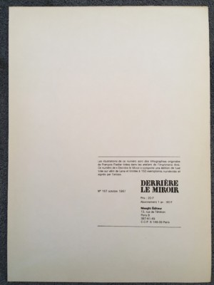 Francois Fiedler, Derrière Le Miroir, Nr6, vintage Original
