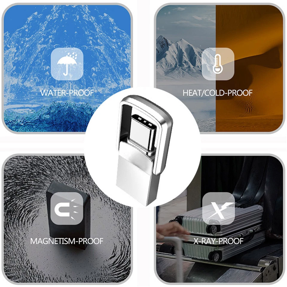 1/2TB Type C/USB-A USB 3.0 Flash Drive Thumb Drive Memory Stick for PC Lapto LOT - Image 2 of 4