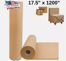17.5" X 1200'' Brown Kraft Paper 50 Lb Basis Thick Roll Packaging Shipping NEW