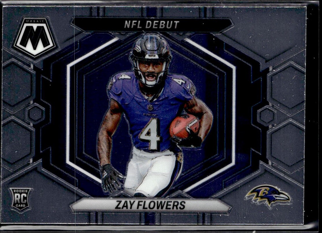 2023 Panini Mosaic #ND-18 Zay Flowers NFL Debut Rookie Baltimore Ravens