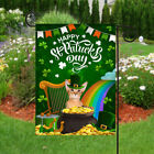 Abyssinian Cat Happy St Patrick's Day Flag, Irish Lucky Shamrock Cat Flag