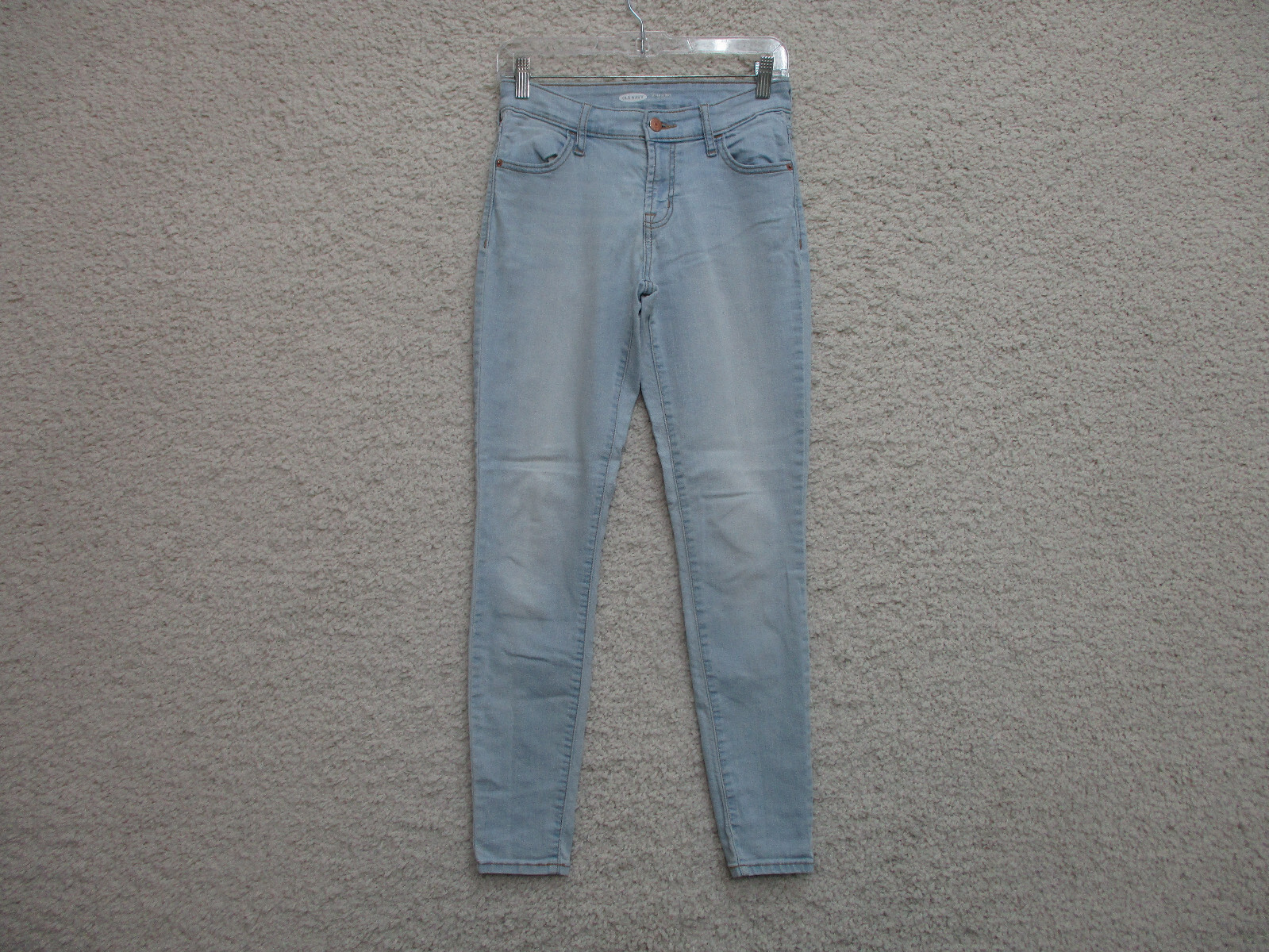 Old Navy Jeans 2 Womens Regular Size Blue Denim Super Skinny Mid Rise Light Wash