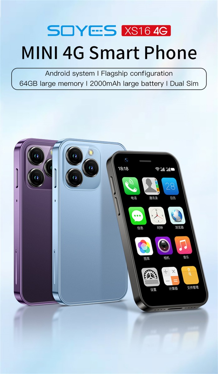 SOYES XS16 Mini 4G LTE Android 10 Smartphone Dual SIM Camera SOYES XS16 Mini 4G LTE Android 10 Smartphone Dual SIM Camera