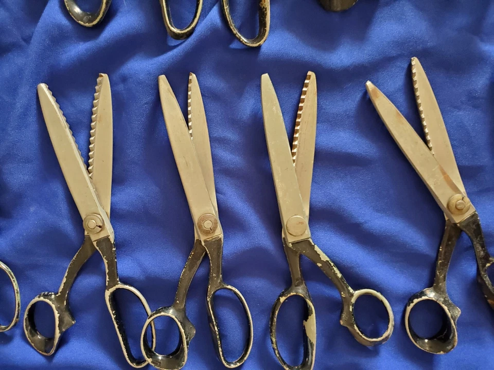 20 Pinking Shears Scissors NippersTailorDrycleaner Vintage 7 WISS FREE US SHIP! - Image 2 of 4