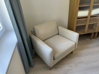 BOLIA Scandinavia Sessel, Ascot Boucle, beige, 17cm, Eiche geölt
