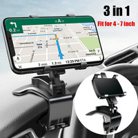 360° Clamp Dashboard Mobile In-Car Phone Holder Mount Stand Cradle GPS Universal
