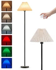 UMEXUS Cordless LED Floor Lamp for Bedroom, Rechargeable, Dimmable RGB, Porta...