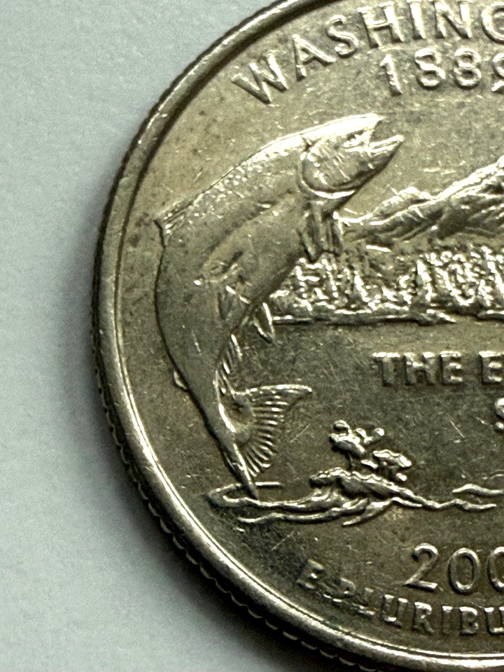 2007 Washington State Quarter Weak strike ERROR Missing mint mark, lettering - Image 2 of 4