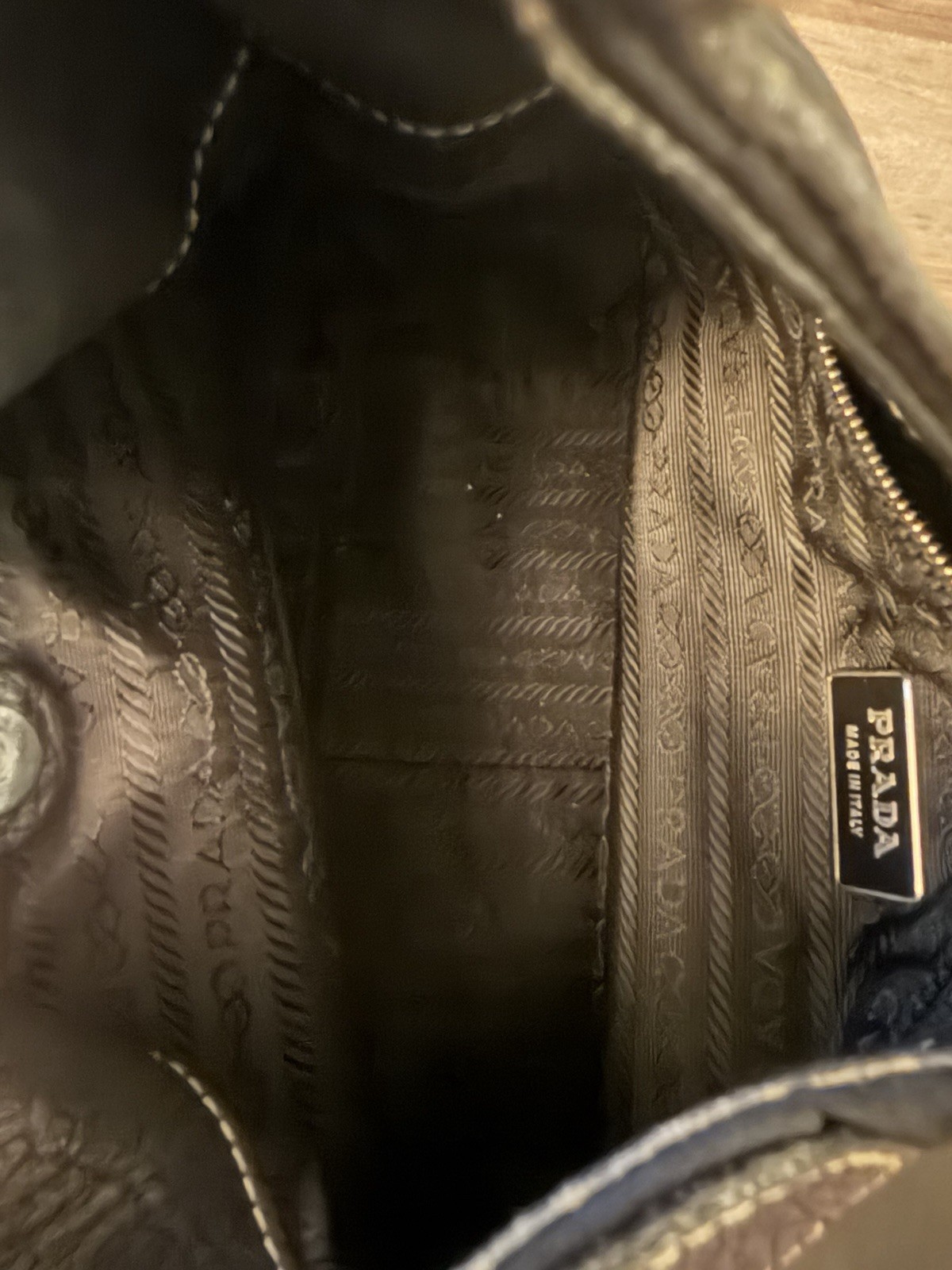 Prada Nylon Top Handle Bag With Matching Wallet thumbnail 12