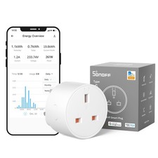 1-5PCS SONOFF S60 13A WiFi Smart Plug with Power Monitoring Voice Remote Control