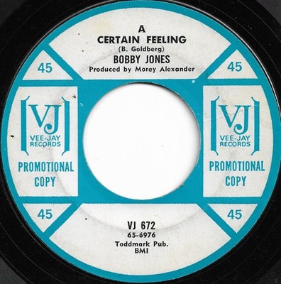 Bobby Jones (7) - A Certain Feeling / Sugar Baby, 7'', (Vinyl)