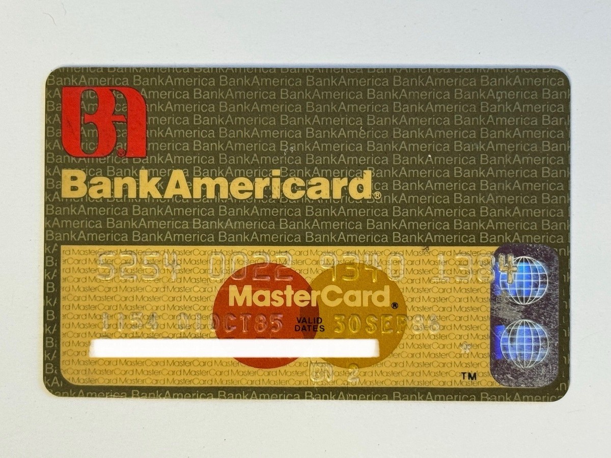 Vintage Bank Americard Credit Card Bank of America USA Expired in