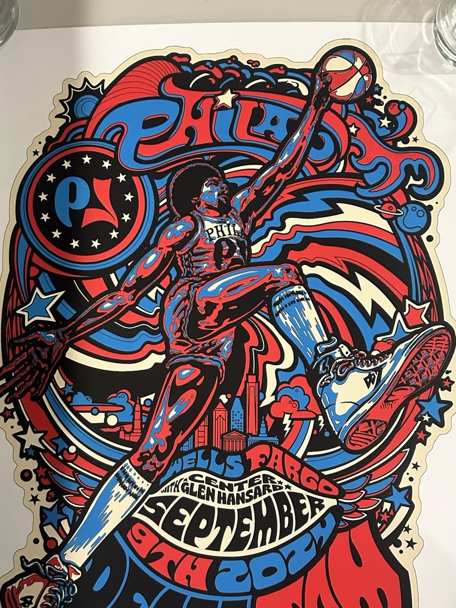 Wim Wenders & Jim Jarmusch 国内未入荷 超レアポスター Pearl Jam Poster Philadelphia Sixers Dr. J 2024 Show 9/9 Ames Dark