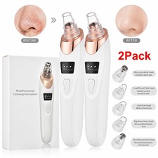 2x Blackhead Remover Vacuum Electric, USB Charging Facial Pore Extractor Tool