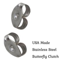 100 x Butterfly Clutches - STST