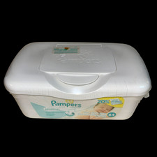 Pampers Baby 64 Wipes Pop Up Container Refillable Sensitive New SEALED Box READ