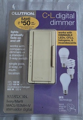 Lutron Maestro MACL-153MH-IV  Digital Dimmer NEW