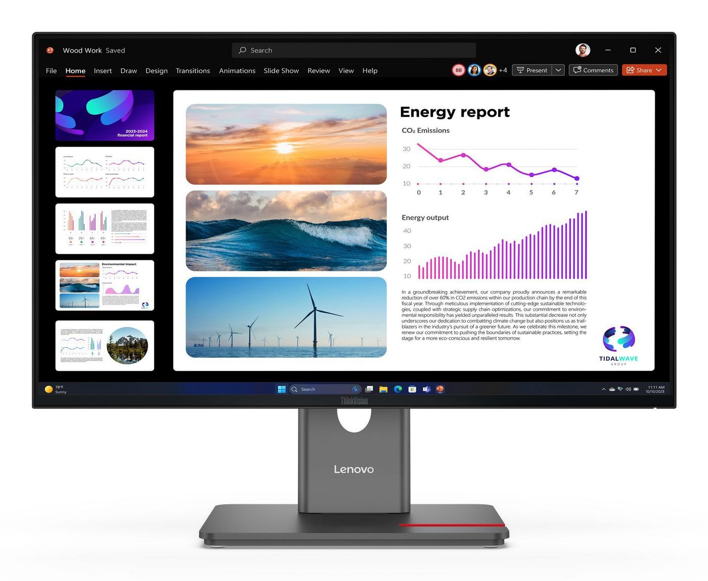 Lenovo 64B2GAT1EU Thinkvision P24Q-40 Led