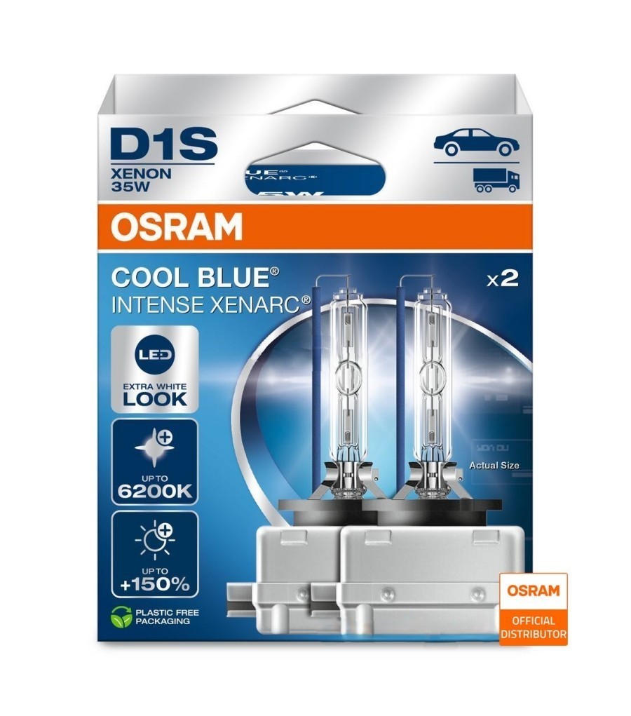 2x OSRAM D1S COOL BLUE INTENSE XENARC Xenon Brenner 85V 35W +150% 6200K - Image 3