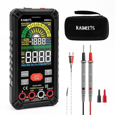 Multimeter mit 10000 Zählungen, Wiederaufladbares Digitalmultimeter mit True ...