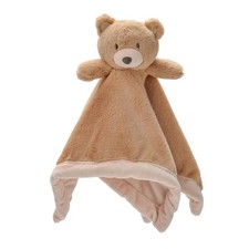 Baby Bear Security Blanket, Soft Loveys for Babies, Lovey Baby, Brown-bear