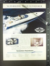 1992 ADVERTISING for Sunseeker Superhawk 50 power boat