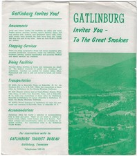 Gatlinburg TN Vintage Brochure Hotel Lodge Cabin Info w Owner Names Prices