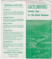 Gatlinburg TN Vintage Brochure Hotel Lodge Cabin Info w Owner Names Prices