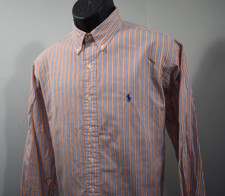 Polo Ralph Lauren Dress Shirt Striped Classic Fit Long Sleeve Mens Size 16 Large