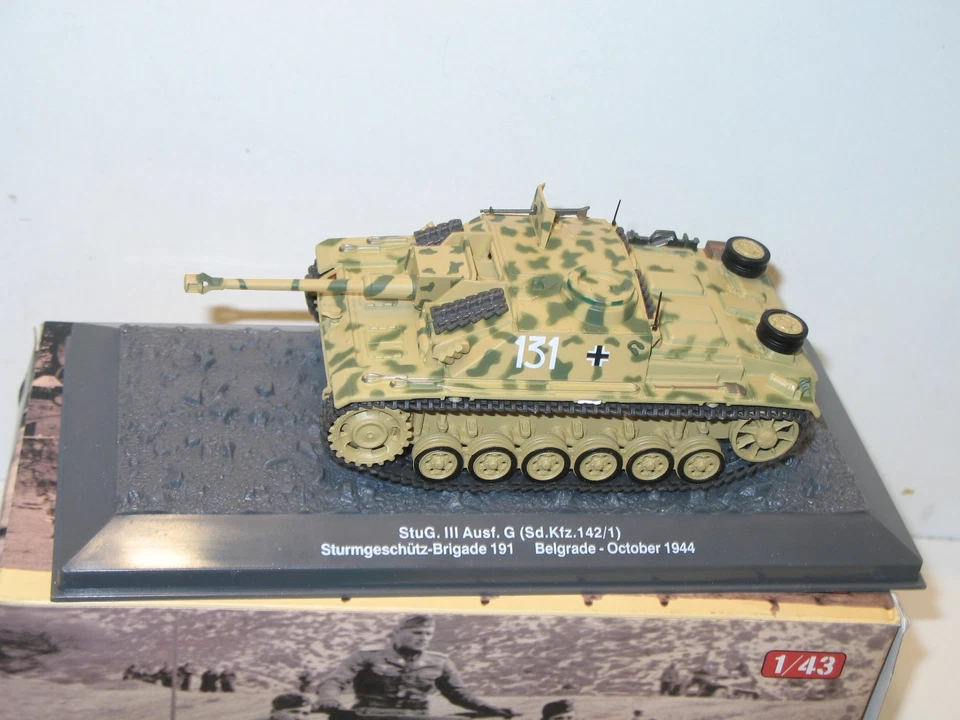 ALTAYA Scala 1:43, Grande Carro Armato Tedesco STUG III Camouflage 131 - Immagine 4 di 4