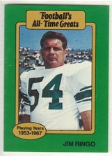 1987 Hygrade Football s All-Time Greats Jim Ringo Green Bay Packers