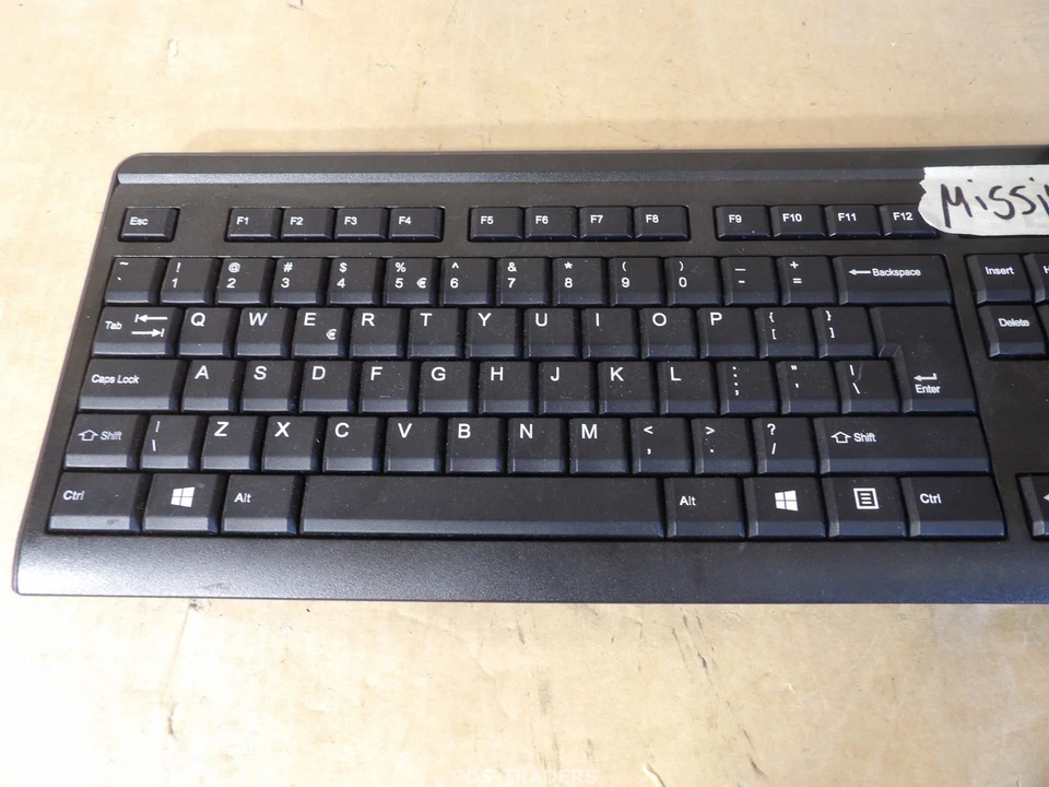 FUJITSU KB410 G QWERTY PS2 high quality keyboard Black - MISSING KEYBOARD FEET - Bild 2 von 4