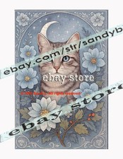 1000 piece jigsaw puzzle Floral Cat vivid feline