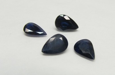4 Saphir - Mix Tropfen natürlich  1,9 ct  Edelsteine