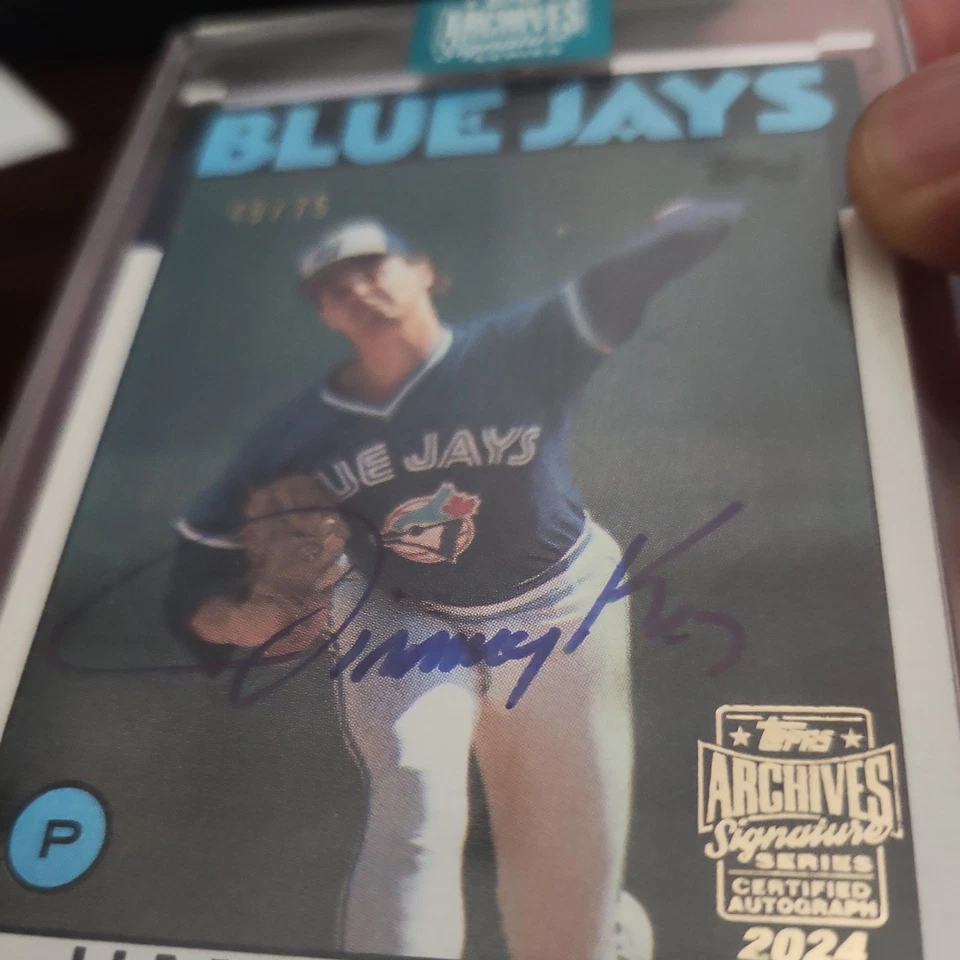 2024 Topps Archives Signature Series Jimmy Key On-card Auto Toronto Blue Jays Foto 3 de 4