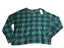 GAP Body Pajama Top Size Large Apple Plaid