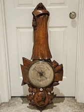 1860's Guisani & Sons Wolverhampton England Carved Nautical Maritime Barometer