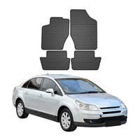 Omac Gummi FußMatten FüR Citroen C4 2004-2017 5TüR Automatten Gummi Schwarz 4Tlg