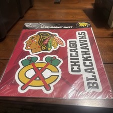 NHL Hockey Chicago Blackhawks Refrigerator Magnets Multi Magnet Sheet Punch Out