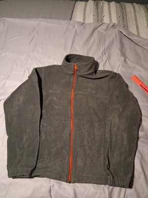 Columbia Unisex Medium Gray Full Zip Fleece Jacket Long Sleeve Zipped Pockets