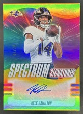 2025 Panini Absolute Kyle Hamilton Spectrum Signatures Gold Auto #/10 Ravens