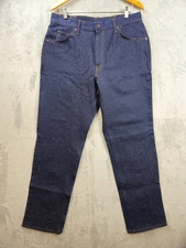 Vintage NWT Men's Big Mac Denim Western Jeans Indigo Raw Denim 34x32 USA Made