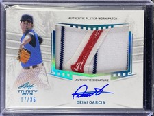 Garcia, Deivi - 2019 Leaf Trinity - Patch/Autograph - 17/35 - Yankee Patch