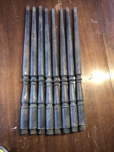 Lot Of 8 Antique Farmhouse Stair Spindles Balusters Walnut ? 26” Vintage